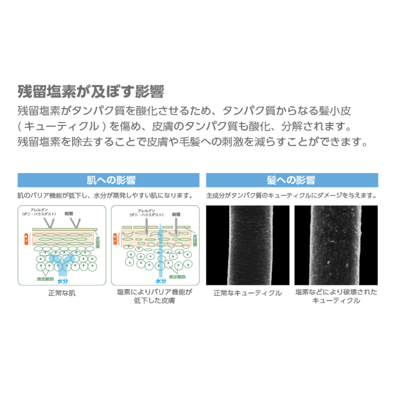 残留塩素の影響