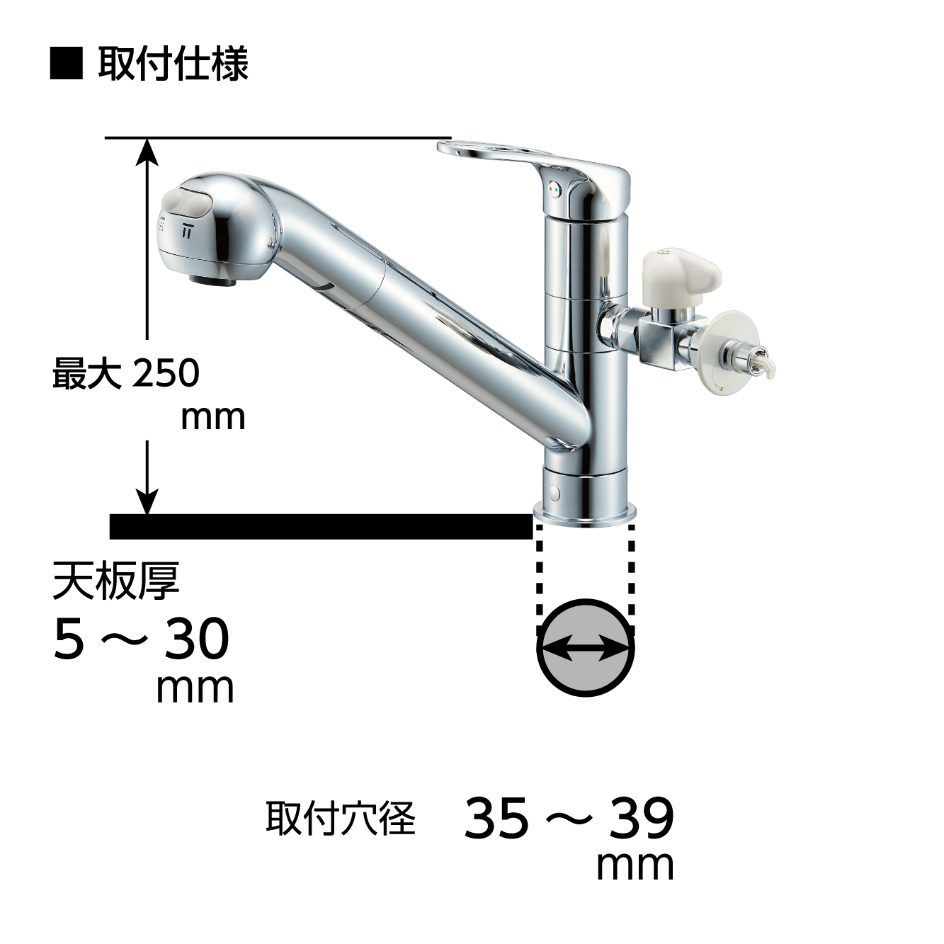 取付穴径