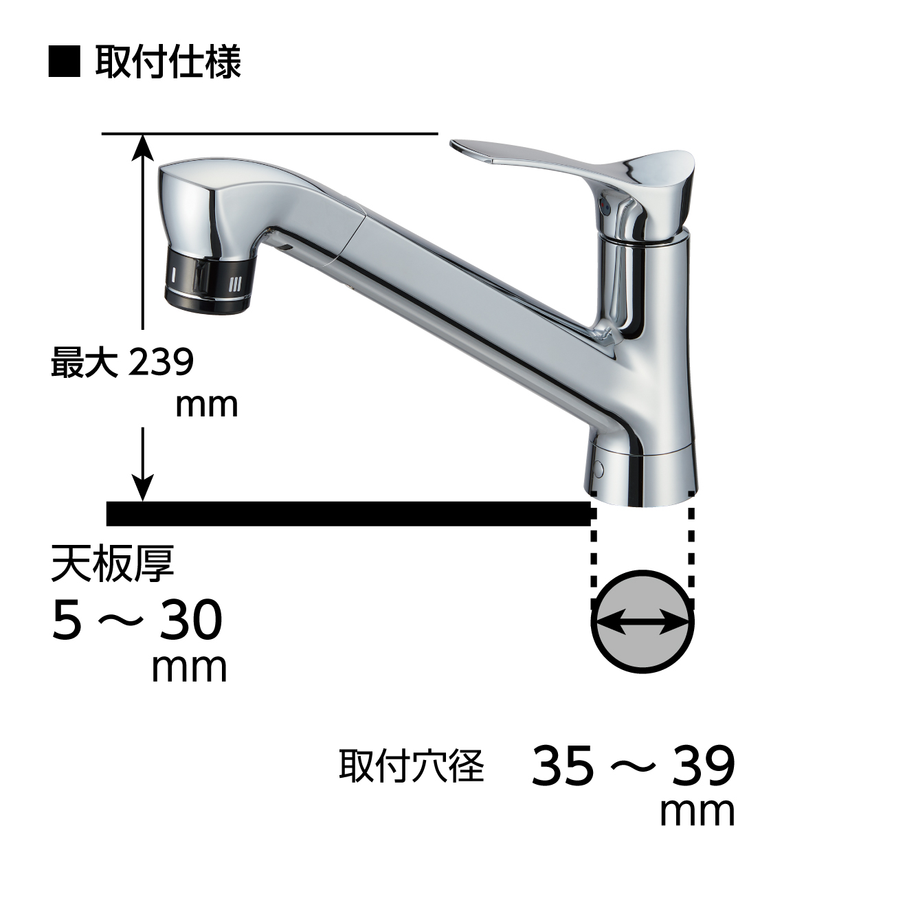 取付穴径