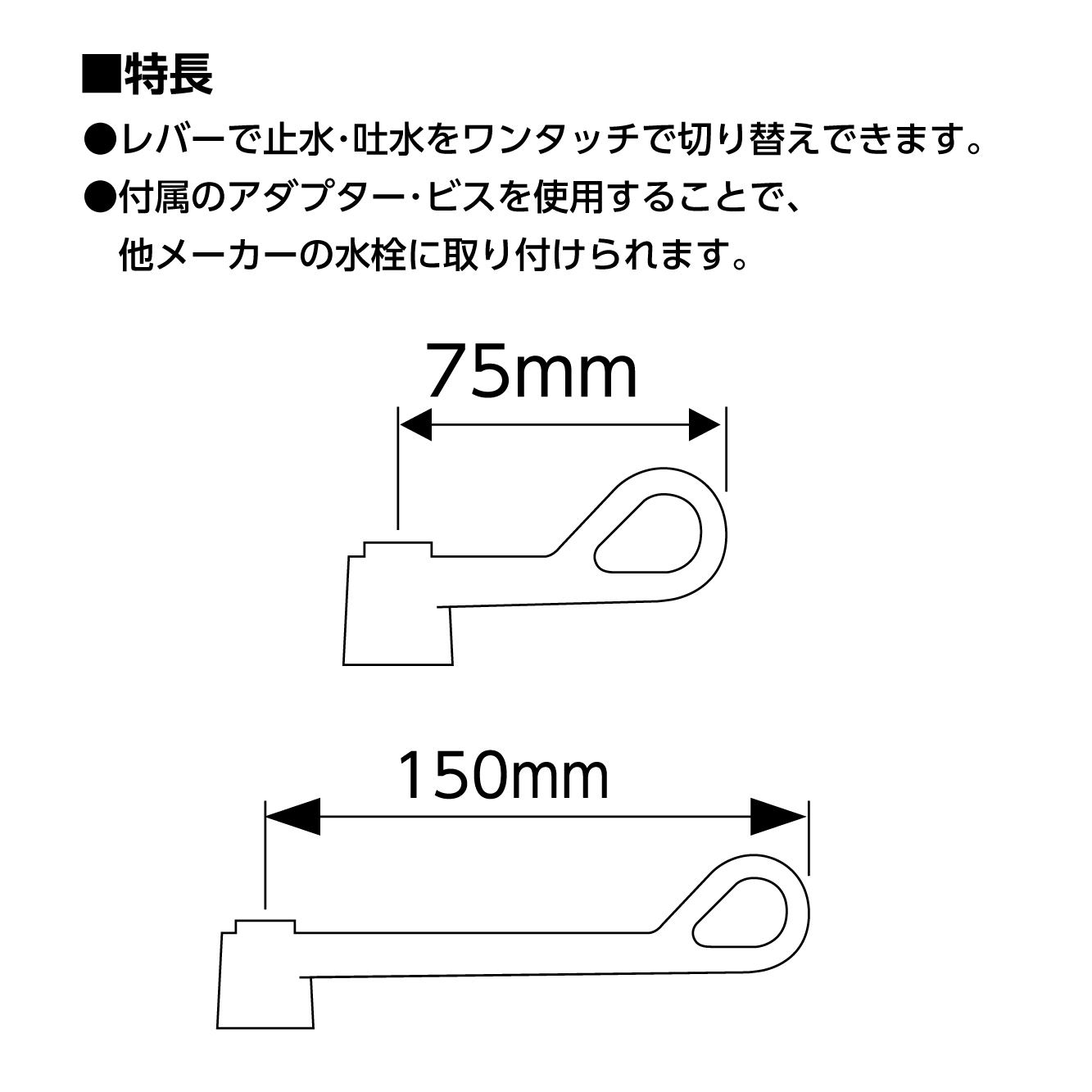 特長、サイズ