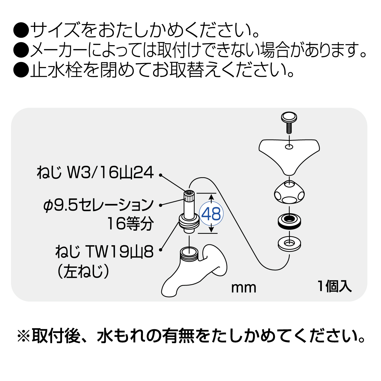 取付方法、サイズ