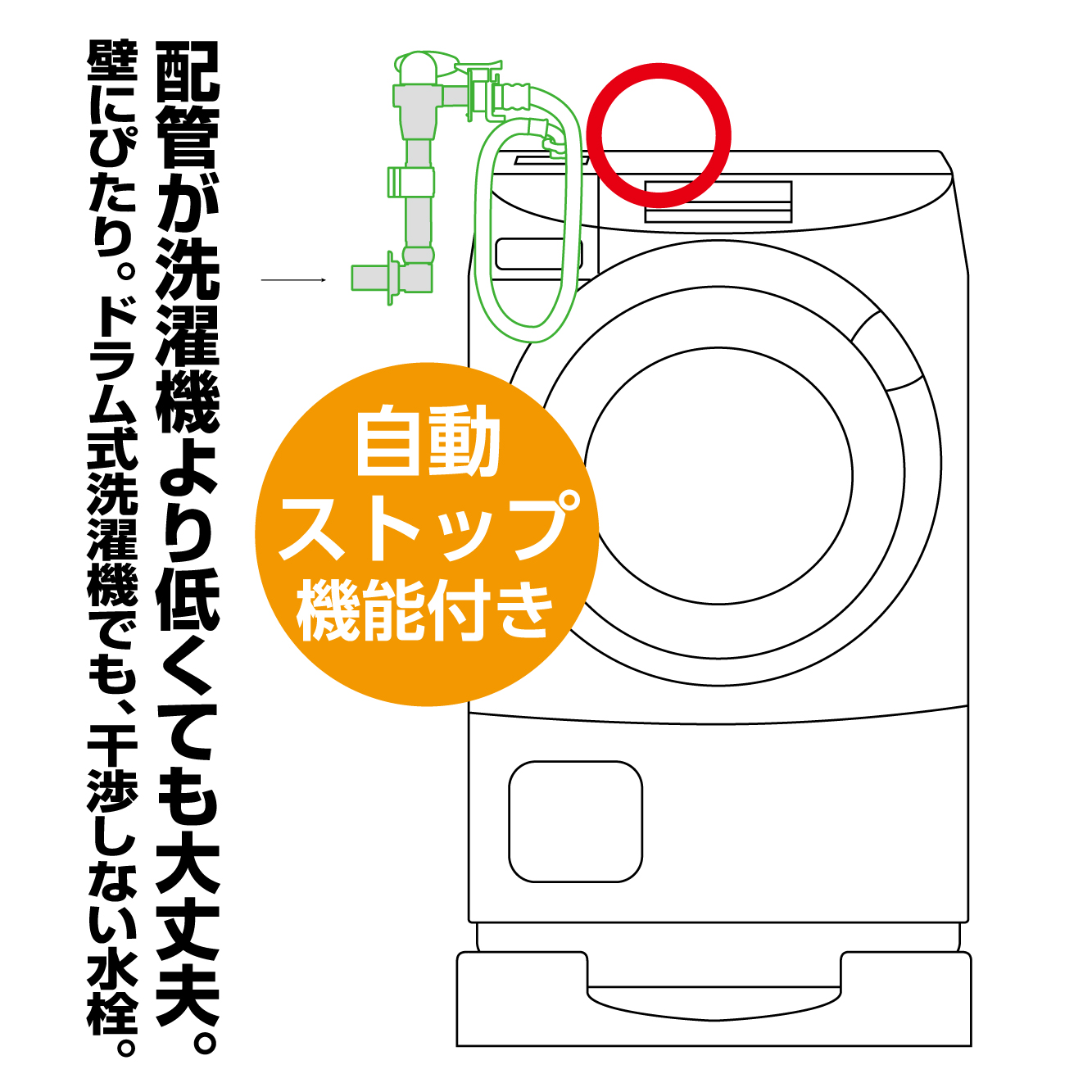 大型洗濯機の設置に