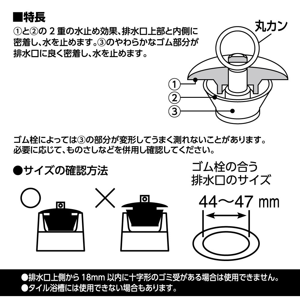 特長とサイズの確認方法