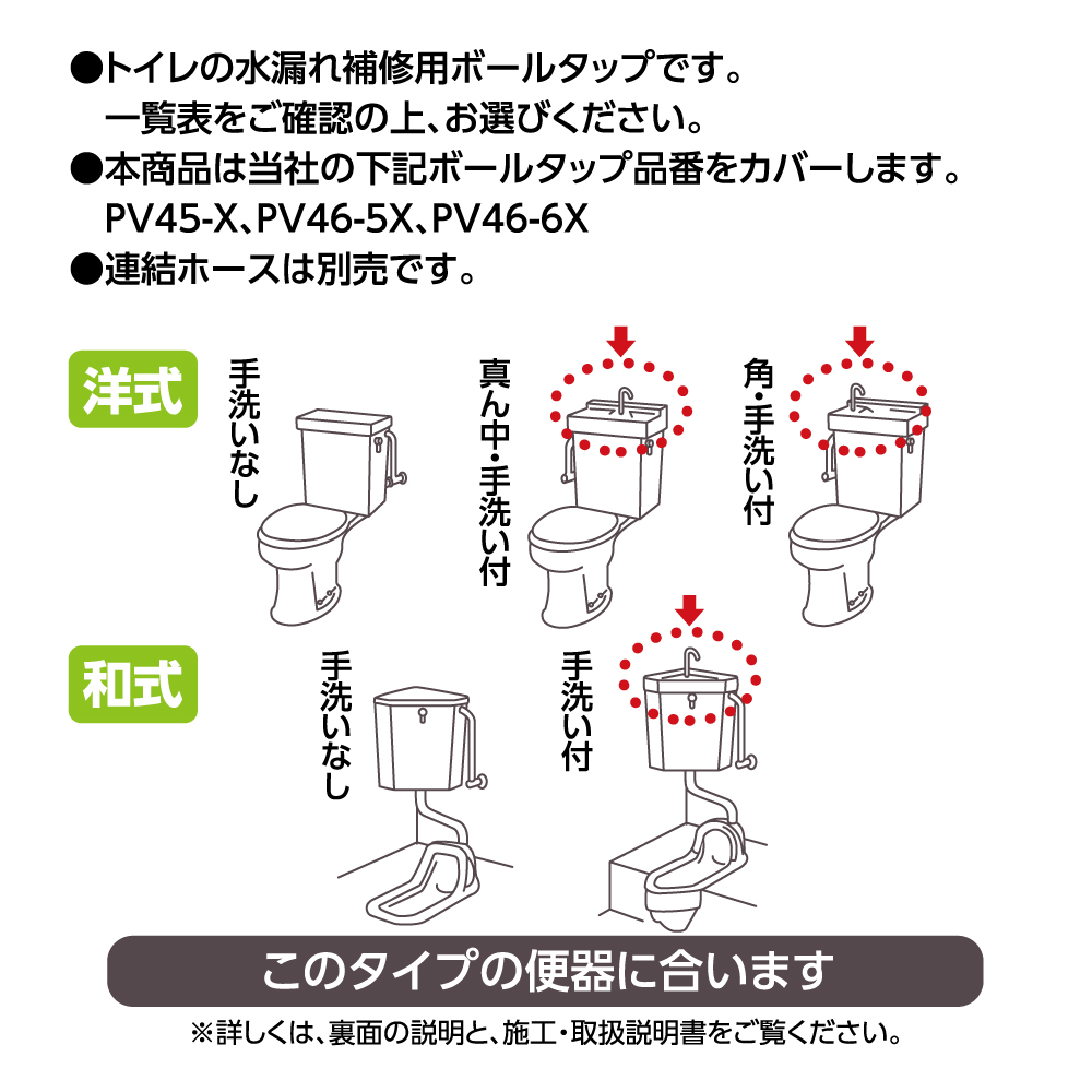 ほとんどのロータンクに使用できます