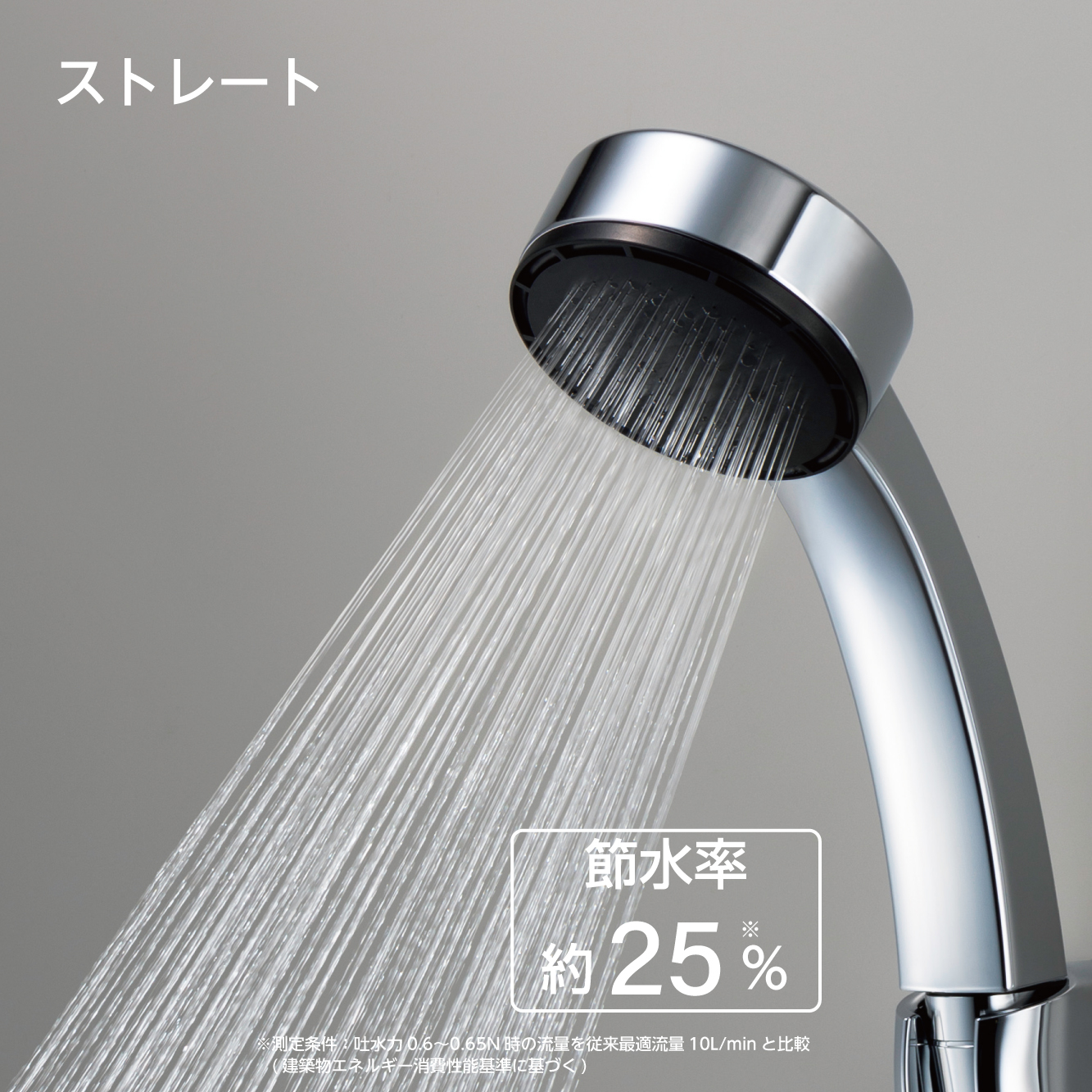 シャワーヘッドの特長：節水率約25％