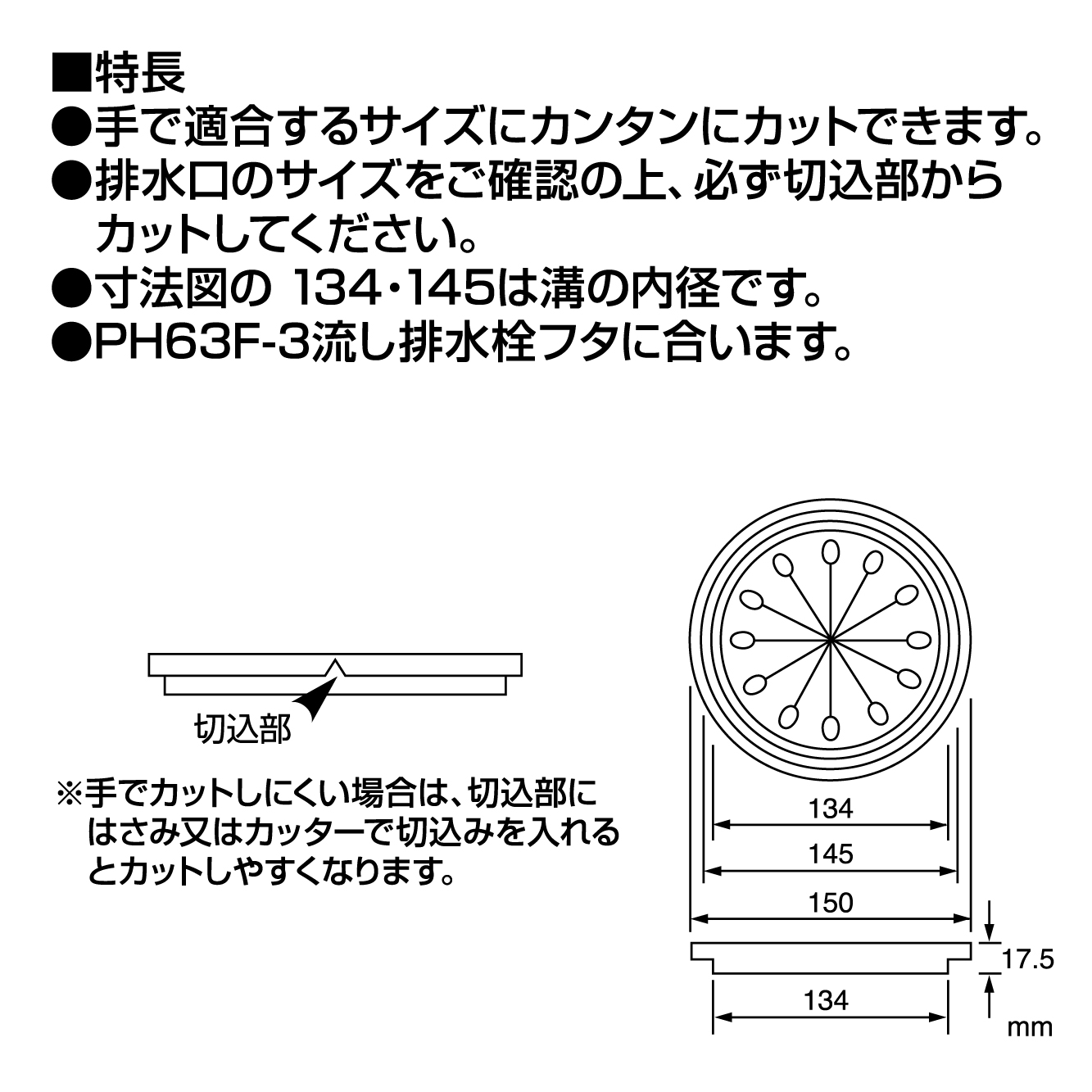 特長、サイズ