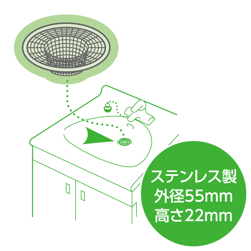 洗面器用ゴミ受け
