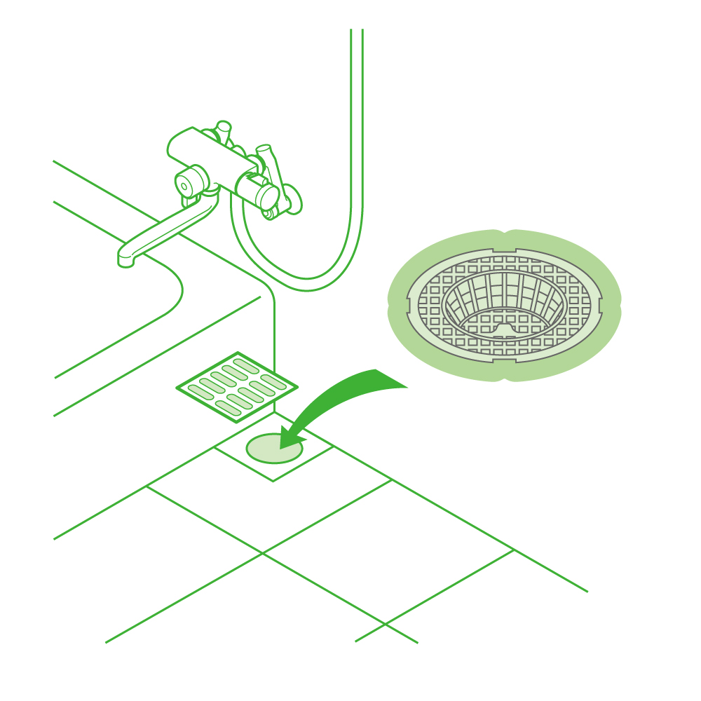 ユニットバスの排水口用
