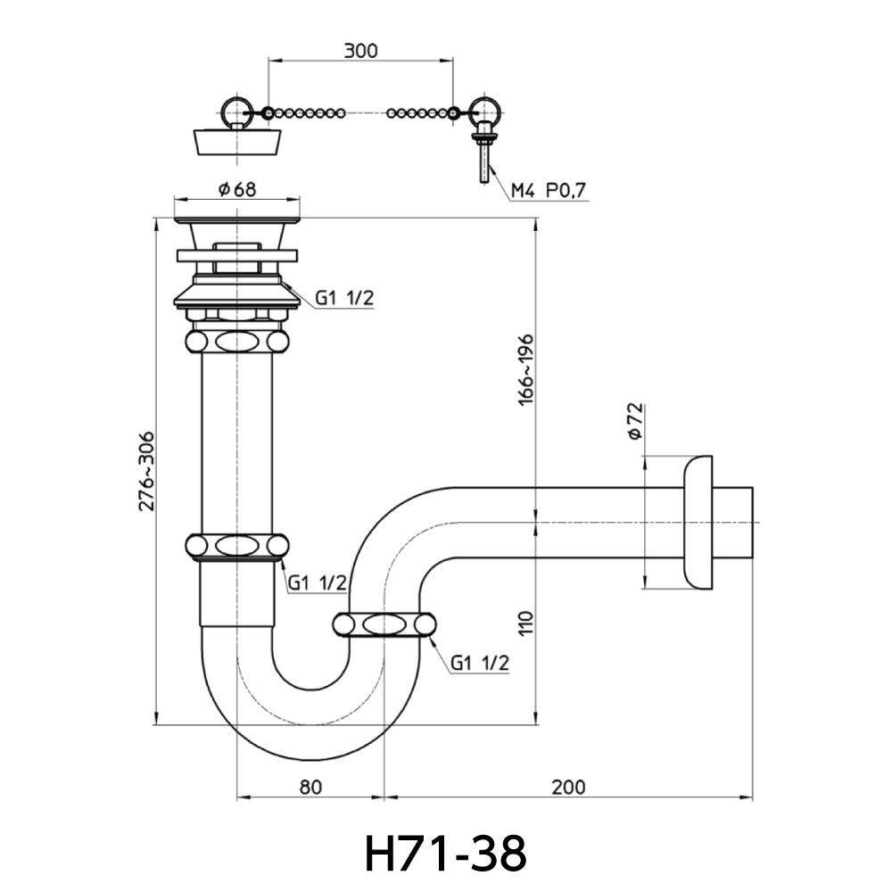サイズ：H71-38