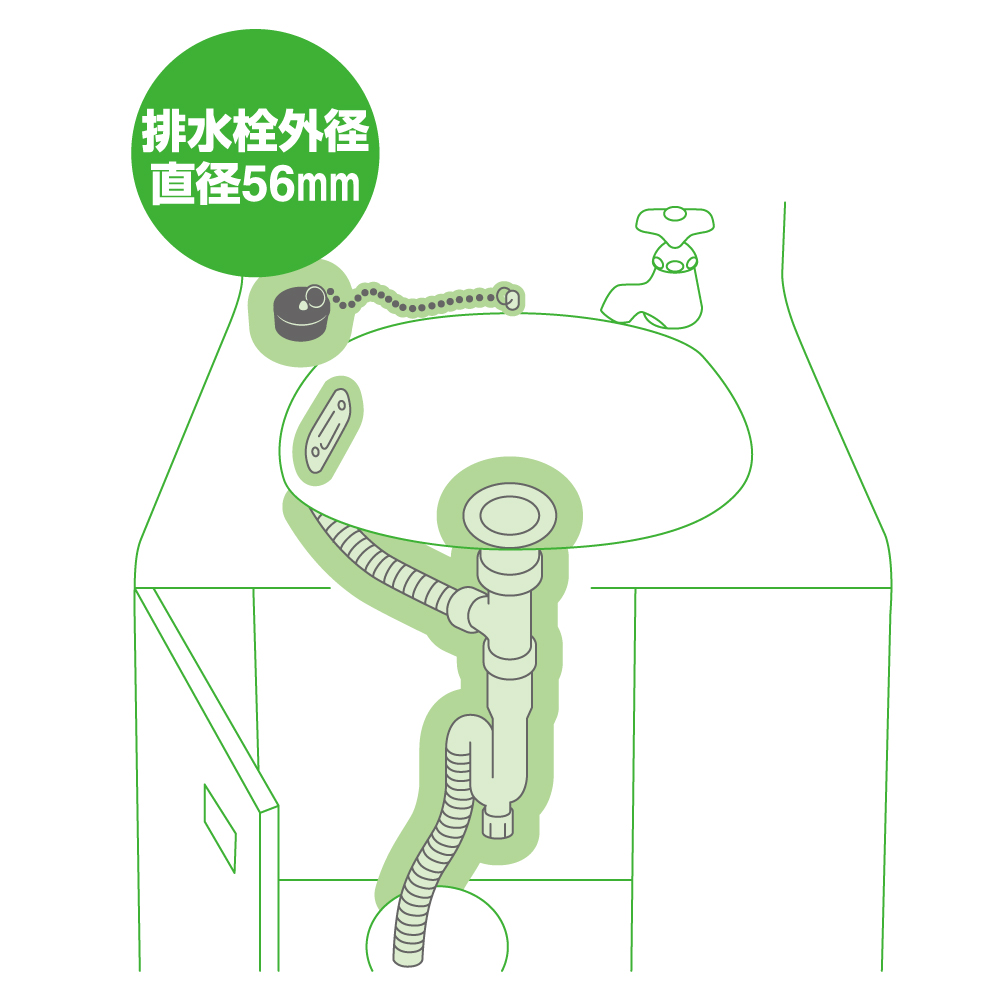 洗面の排水ホース