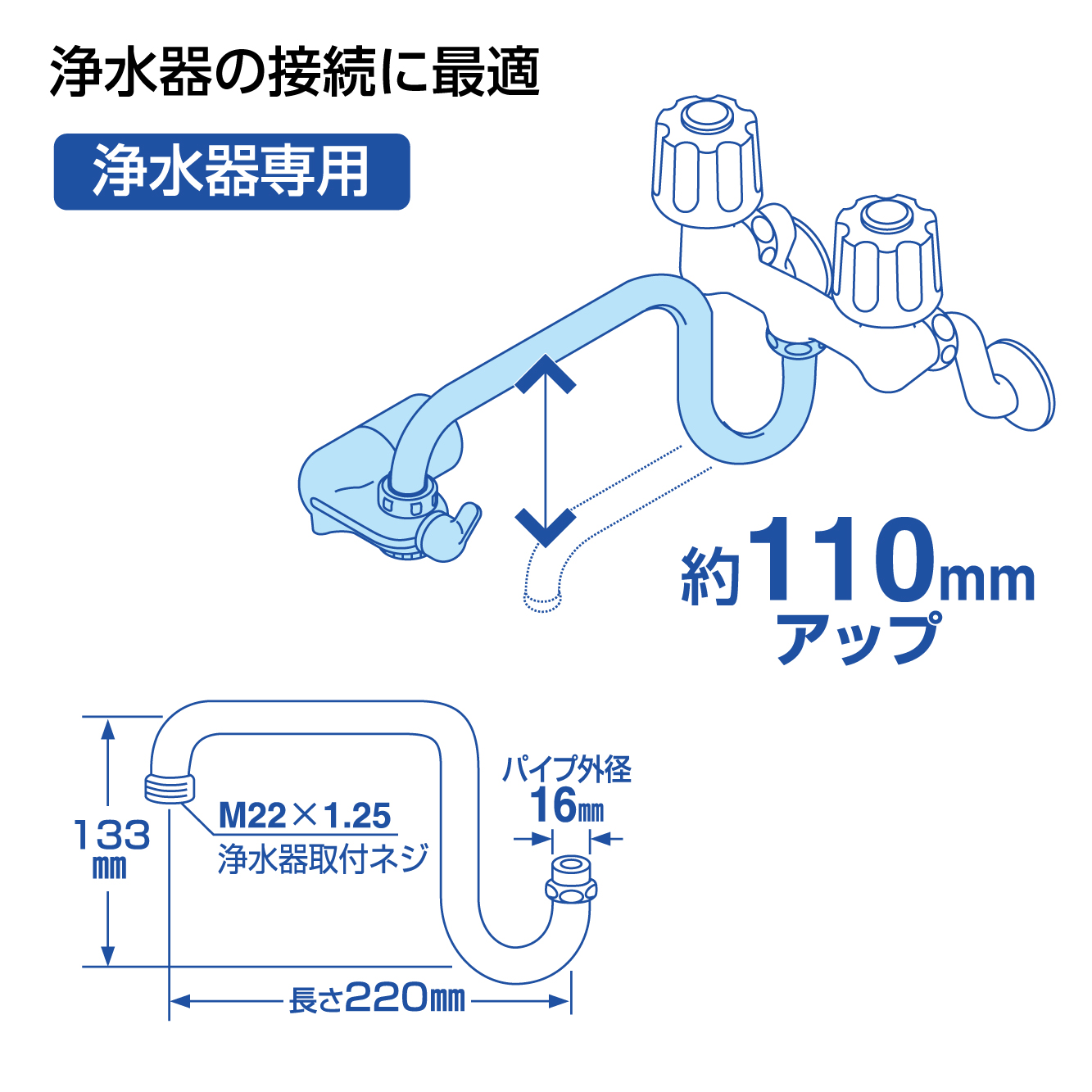 高さアップ：110mm