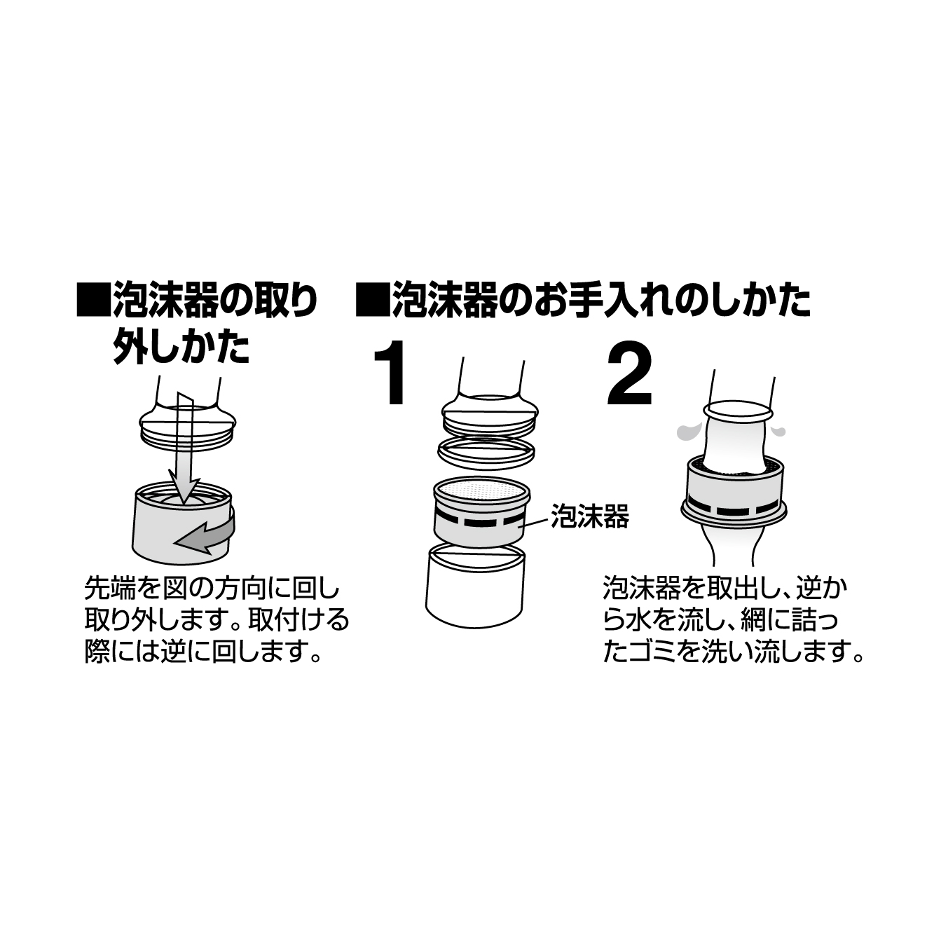 泡沫の取付方法